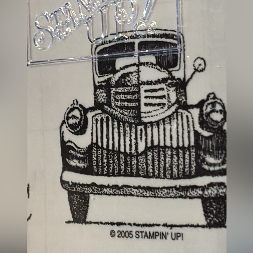 New never used Stampin' Up! Vintage Truck Stamp Set Classic pickup trucks - Picture 4 of 8